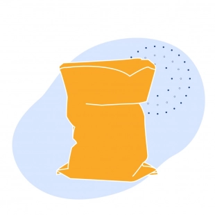 Активированный уголь кокосовый фракция 4х8 (геоткань)