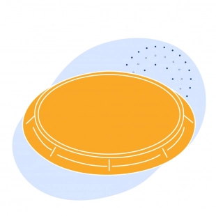 Люк легкий 760х70 мм 600 мм 45 кг 1.5 т