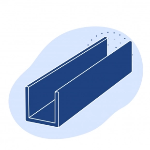 Алюминиевый швеллер 19x13x11x6000 мм В95 ГОСТ 8617-2018